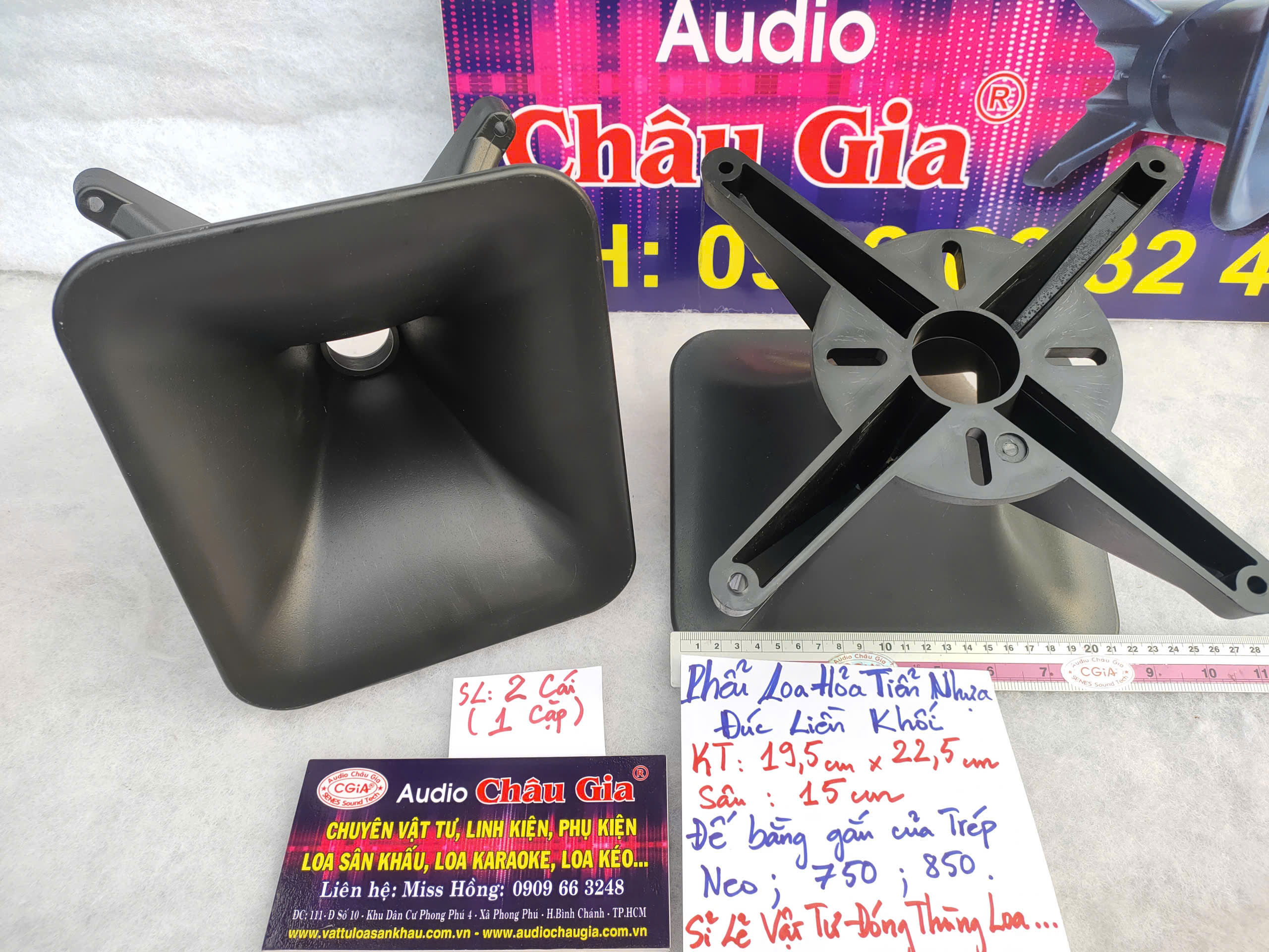 PHỂU LOA HOẢ TIỄN NHỰA ĐÚC LIỀN KHỐI